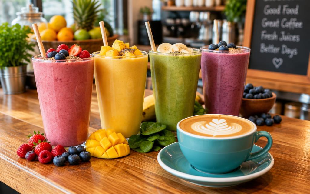 Fresh smoothies and coffee at the STYG Coffee Bar